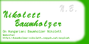 nikolett baumholzer business card